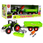 Farmársky traktor s prívesom